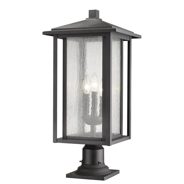 Z-Lite Aspen 3 Light Outdoor Pier Mounted Fixture - Black