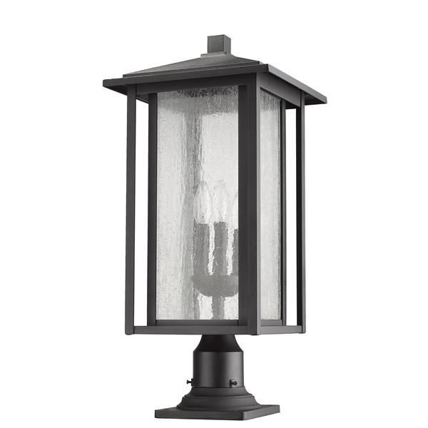 Z-Lite Aspen 3 Light Outdoor Pier Mounted Fixture - Black