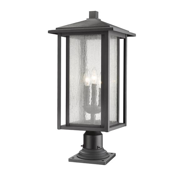 Z-Lite Aspen 3 Light Outdoor Pier Mounted Fixture - Black