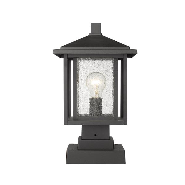 Z-Lite Aspen 1 Light Outdoor Pier Mounted Fixture - Black