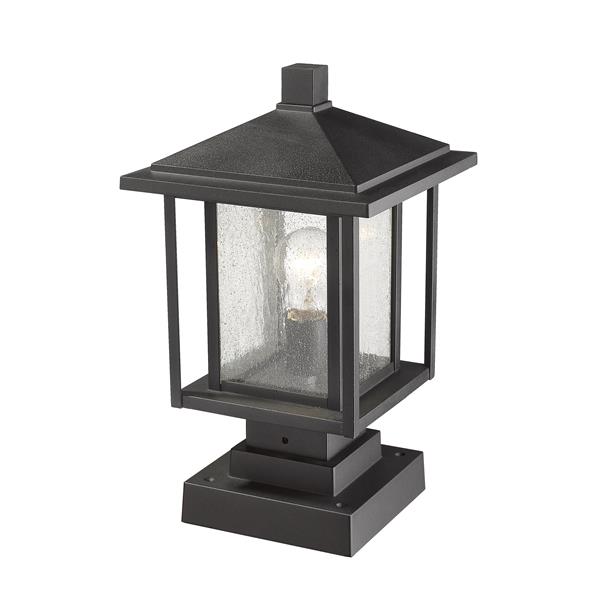 Z-Lite Aspen 1 Light Outdoor Pier Mounted Fixture - Black