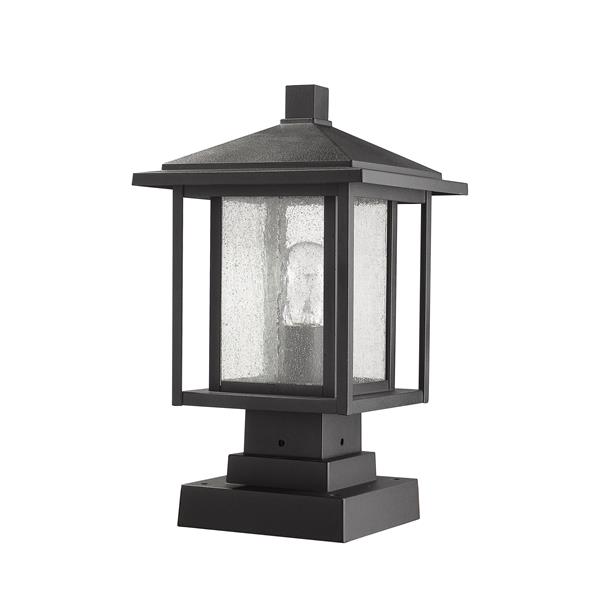 Z-Lite Aspen 1 Light Outdoor Pier Mounted Fixture - Black