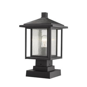 Z-Lite Aspen 1 Light Outdoor Pier Mounted Fixture - Black