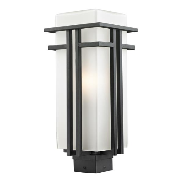 Z-Lite Abbey Outdoor Post Light - Black - 7.75-in x 19.25-in