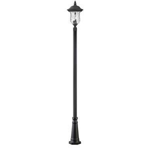 Z-Lite Armstrong Outdoor Post Light - Black - 12.38-in x 118.25-in