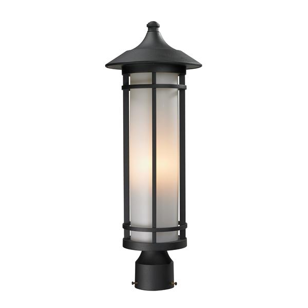 Z-Lite Woodland Outdoor Post Light - Black - 10-in x 28-in