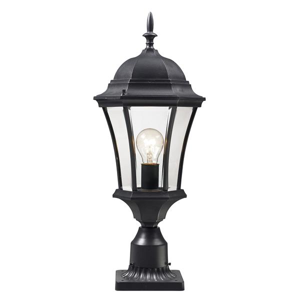 Z-Lite Wakefield Outdoor Post Light - Black - 9.5-in x 24-in