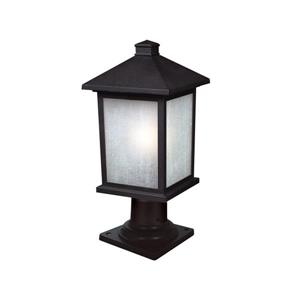 Z-Lite Holbrook Outdoor Post Light - Black - 8-in x 17.75-in