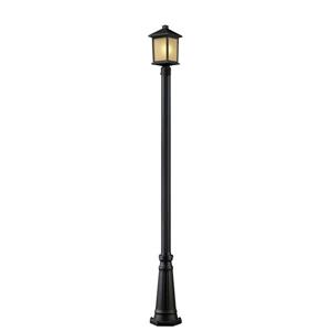 Z-Lite Holbrook Outdoor Post Light - Oil Rubbed Bronze -10-in x 109.75-in