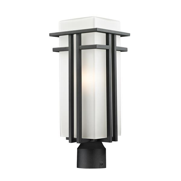 Z-Lite Abbey Outdoor Post Light - Black - 7.75-in x 19.62-in