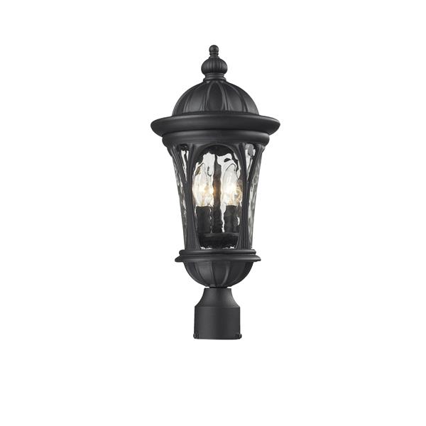 Z-Lite Doma Outdoor Post Light - Black - 9-in x 20.25-in