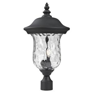 Z-Lite Armstrong Outdoor Post Light - Black - 12.38-in x 23.5-in