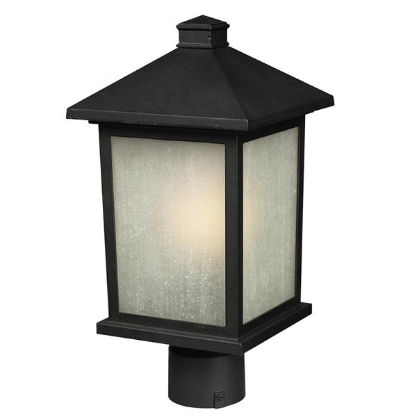 Z-Lite Holbrook Outdoor Post Light - Black - 9.5-in x 18.5-in