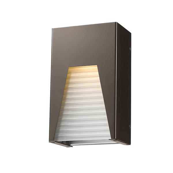 Z-Lite Millenial 10.00-in x 6.00-in Bronze Silver Outdoor Wall Light