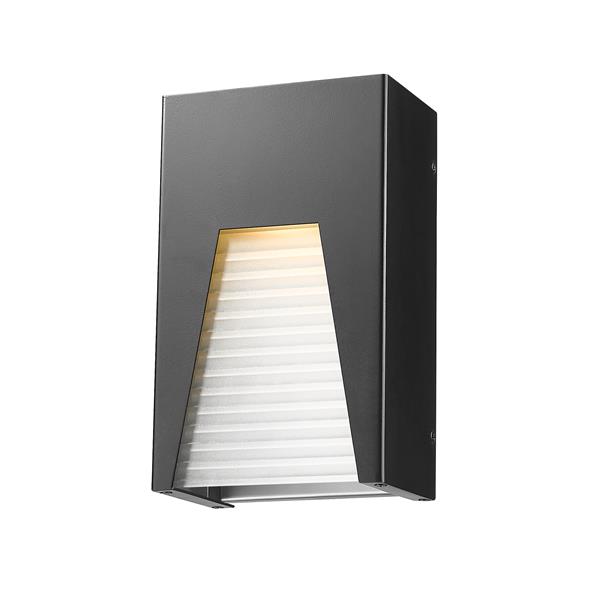 Z-Lite Millenial 10.00-in x 6.00-in Black Silver Outdoor Wall Light