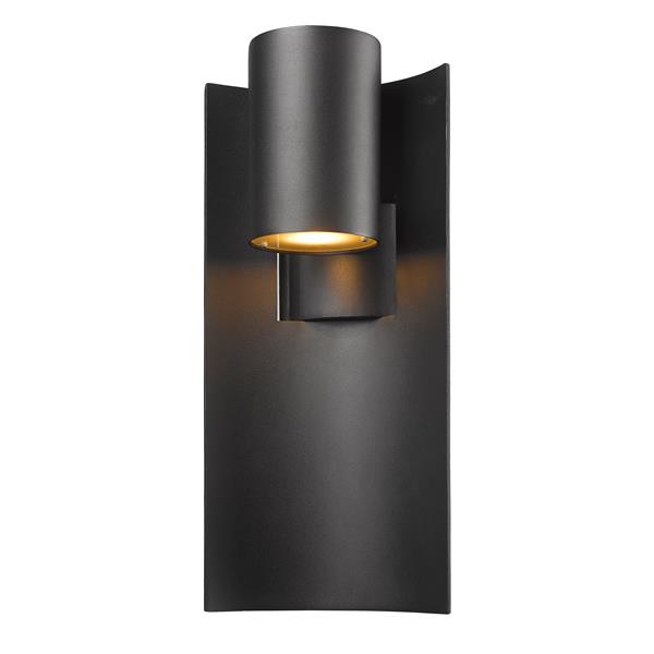 Z-Lite Amador 12-in Black LED Outdoor Sconce