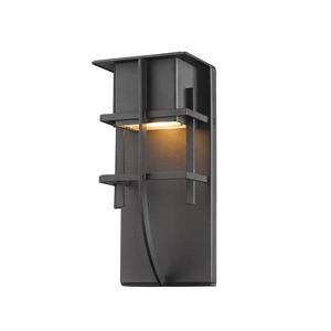 Z-Lite Stillwater 10.75-in Black LED Outdoor Wall Sconce
