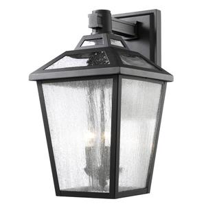 Z-Lite Bayland 20.13-in x 11-in Black Outdoor Wall Light