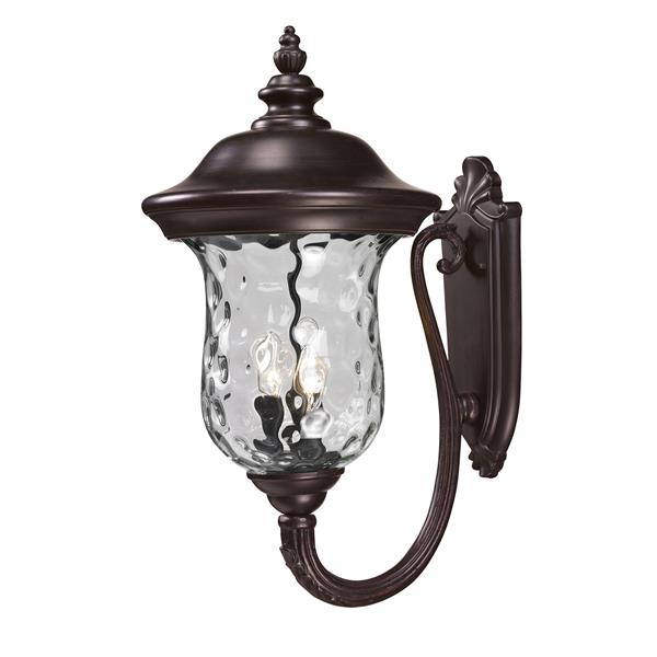 Z-Lite Armstrong 24.25-in x 12.37-in Bronze Outdoor Wall Light