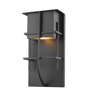 Z-Lite Stillwater 14.75-in Black LED Outdoor Wall Sconce