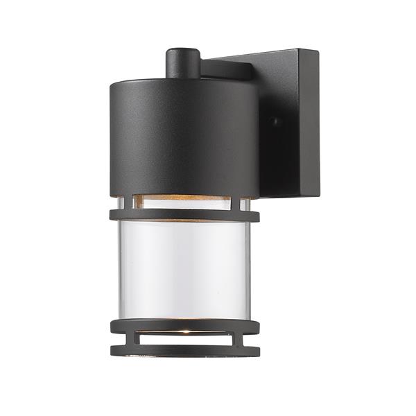 Z-Lite Luminata 8.88-in x 4.38-in Black Outdoor LED Wall Light