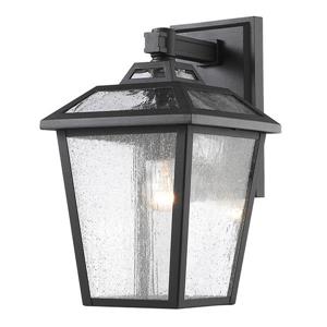 Z-Lite Bayland 13.25-in x 7.75-in Black Outdoor Wall Light