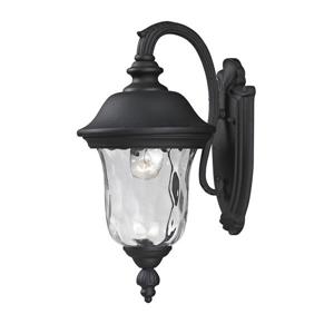 Z-Lite Armstrong 15.75-in x 8-in Black Outdoor Wall Light