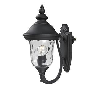 Z-Lite Armstrong 15.75-in x 8-in Black Outdoor Wall Light