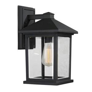 Z-Lite Portland 14-in Black Outdoor Wall Light