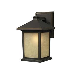 Z-Lite Holbrook 10.5-in Oil Rubbed Bronze Frosted Glass Outdoor Wall Sconce