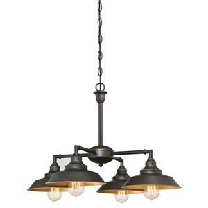 Luminaire suspendu d'intérieur Iron Hill, 4 lumières, Bronze