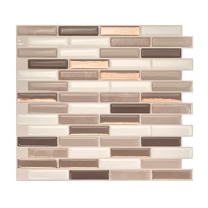 Smart Tiles Milenza Andrea  10.2in x 9in  4PK  Peel and Stick Backsplash