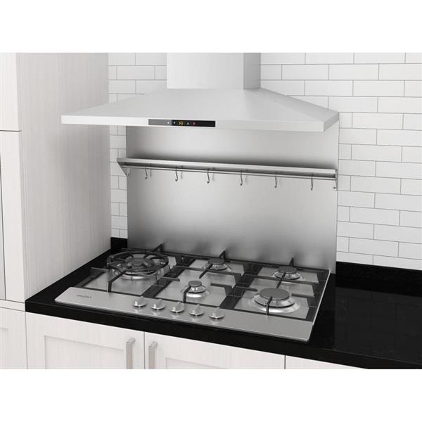 Ancona Stainless Steel 36 In Backsplash With Shelf Pbs 1236 Rona