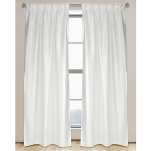 Faux Silk Pinch Pleat Hidden Tab Lined Curtains - 30x95''