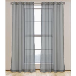 Aura ensemble de 2 rideaux voilage à œillets 54'' x 95''