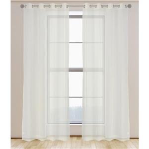 Aura ensemble de 2 rideaux voilage à œillets 54'' x 95''