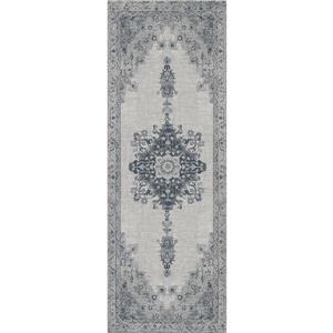 Ruggable Parisa 2-ft 6-in x 7-ft Prism Grey Indoor/Outdoor Area Rug Runner