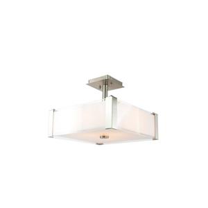 Levico Lighting Verona 3-Light Brushed Nickel 14-in x 14-in x 12-in Semi-Flush Mount