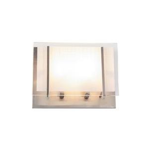 Levico Lighting Brina 8-In x 6.5-In x 4-In 2-Light Brushed Nickel Wall Sconce