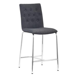Chaise de bar Uppsala de Zuo Modern, 39 po x 16,5 po, gris graphite