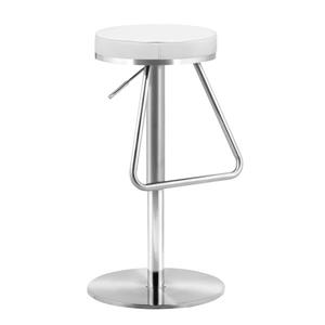 Zuo Modern Soda Bar Stool - 22-in x 14-in - Faux Leather - White