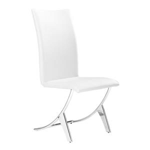 Zuo Modern Delfin Dining Chair - 17-in x 18-in - White - Set of 2