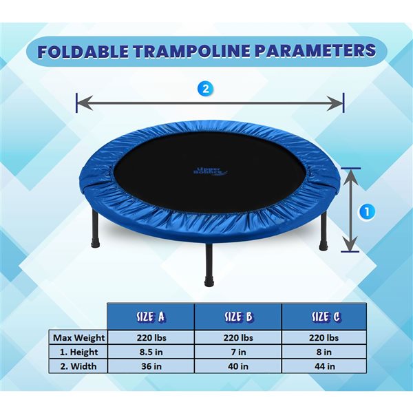 2-Person Foldable Mini Kids Fitness Rebounder Trampoline - Costway