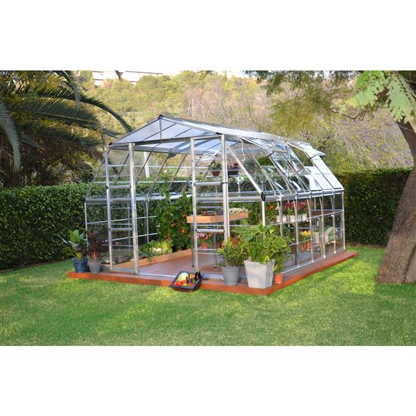 Canopia by Palram Americana 12-ft x 12-ft Silver Aluminum Polycarbonate Greenhouse