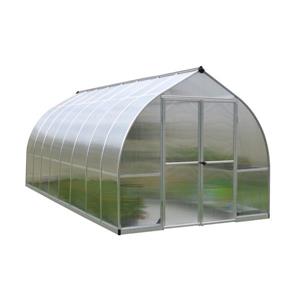 Canopia by Palram Bella 8-ft x 16-ft Silver Aluminum Polycarbonate Greenhouse