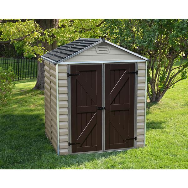 Canopia by Palram SkyLight 6 ft. x 5 ft. Garden Outdoor Storage Shed Beige