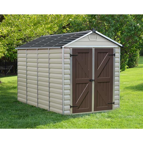 Canopia by Palram SkyLight 6-ft x 10-ft Garden Outdoor Storage Shed Beige