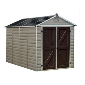 skylight™ ~6 ft. x 5 ft. storage shed beige walls brown