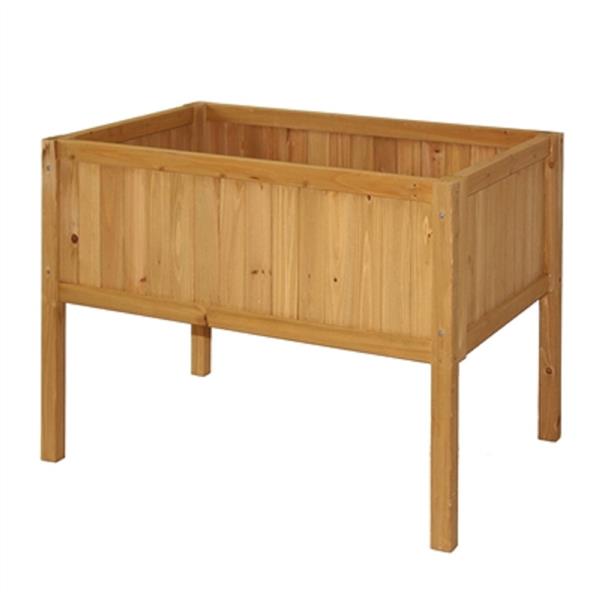 Vegtrug 22-in x 22.80-in Natural Wood Raised Planter