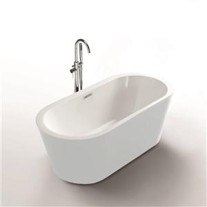 Jade Bath Serenity 62-in White Freestanding Tub